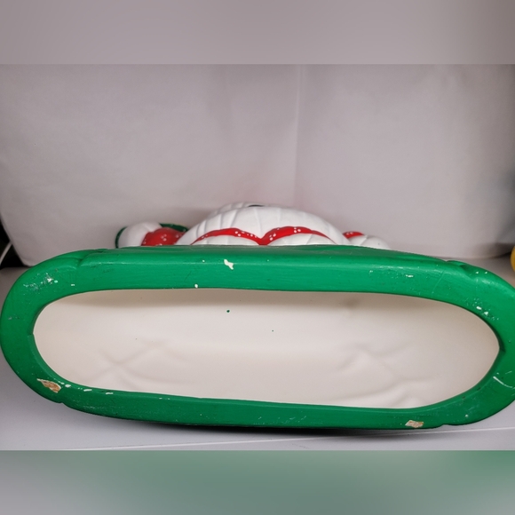 Vintage Ceramic Santa Holding Candle Figurine Hand Painted 14.5" - Picture 8 of 9